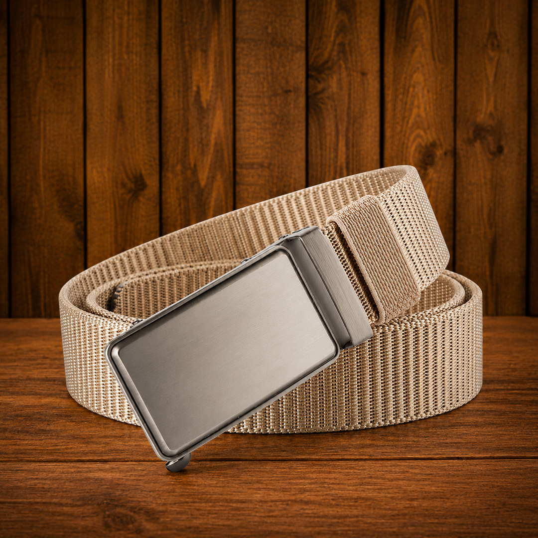 Ceinture à boucle coulissante en toile - Maison Flavigny