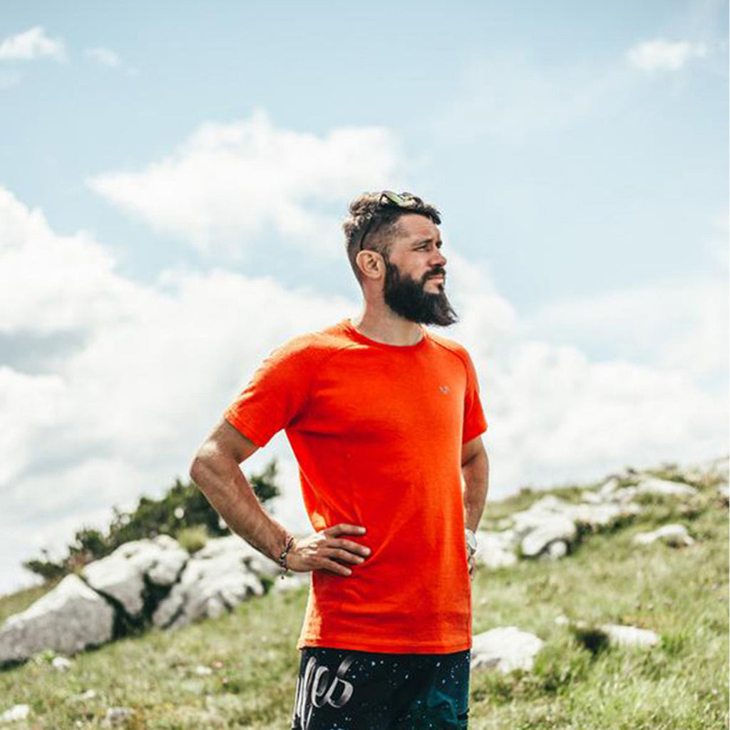 T-shirt à manches courtes en laine mérinos Berg - Maison Flavigny