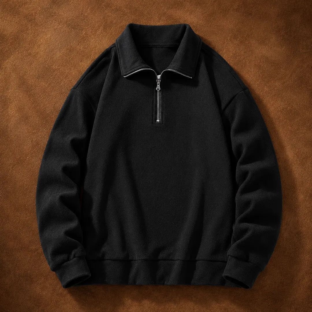 Sweat-shirt moderne à col zippé - Maison Flavigny