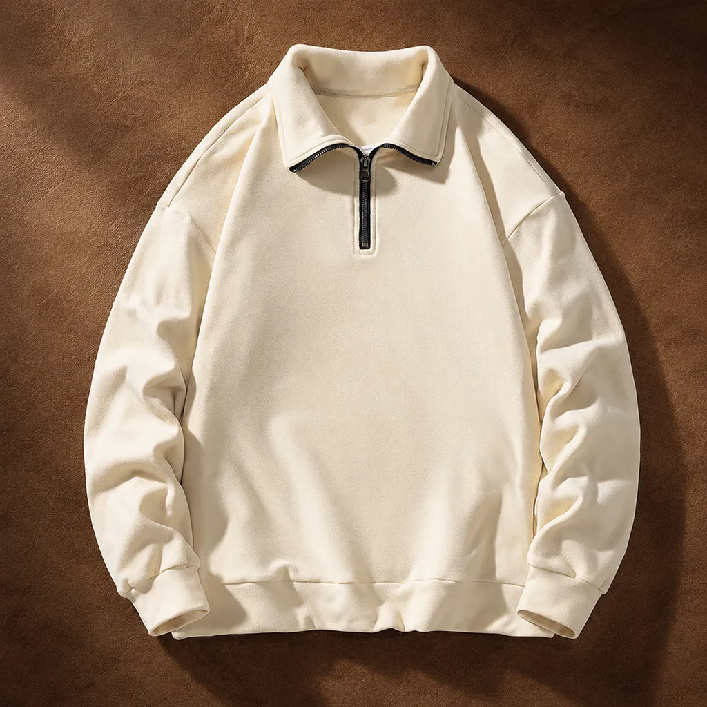 Sweat-shirt moderne à col zippé - Maison Flavigny