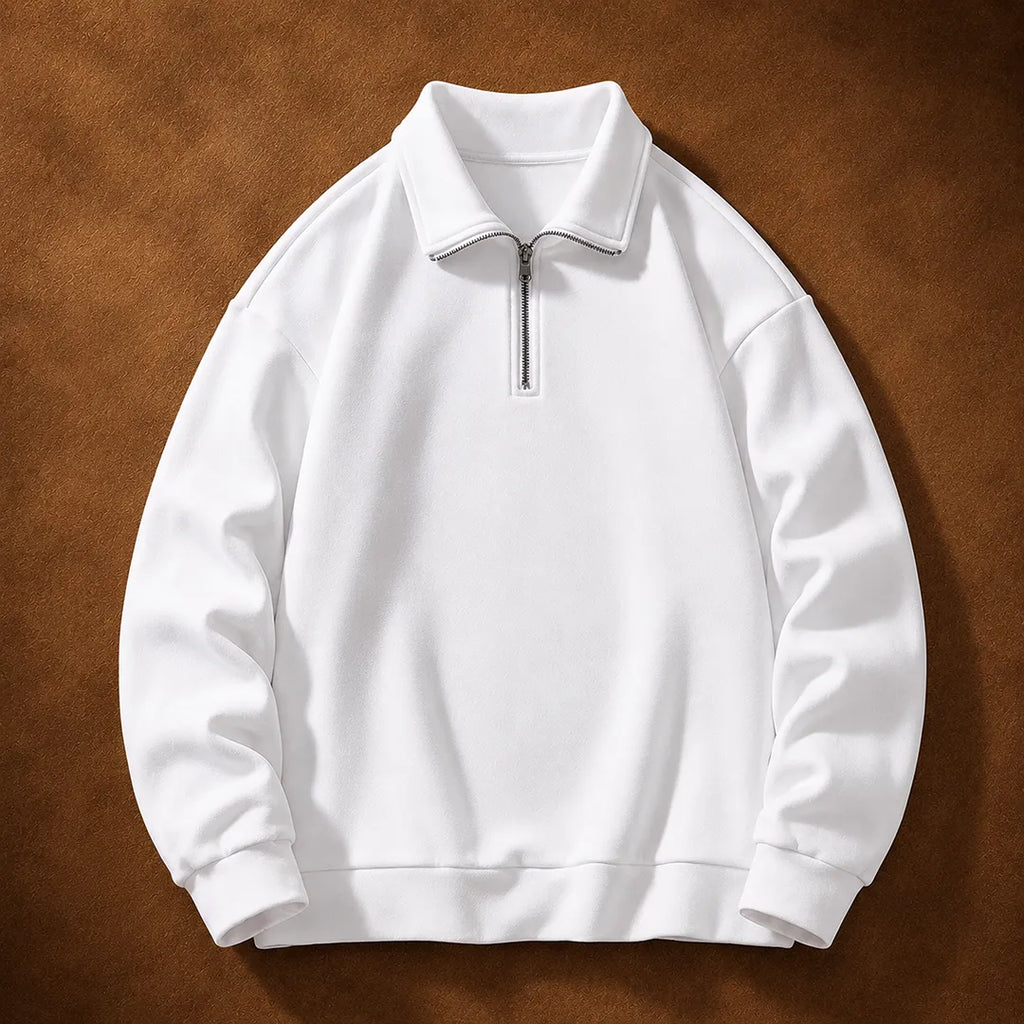 Sweat-shirt moderne à col zippé - Maison Flavigny
