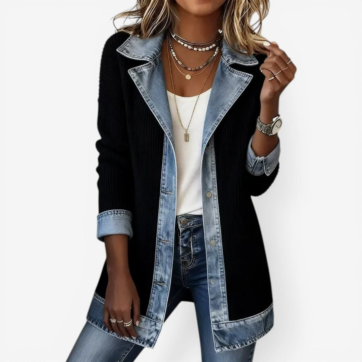 Veste en denim Emilia - Maison Flavigny