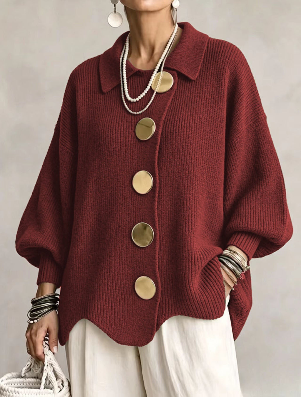 Cardigan oversize Victoire - Maison Flavigny