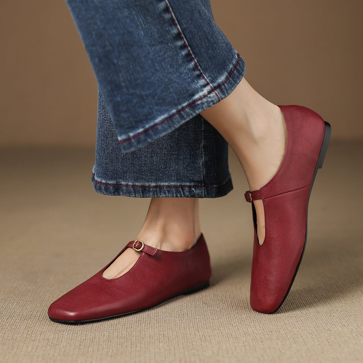 Babies en cuir Elspeth - Maison Flavigny