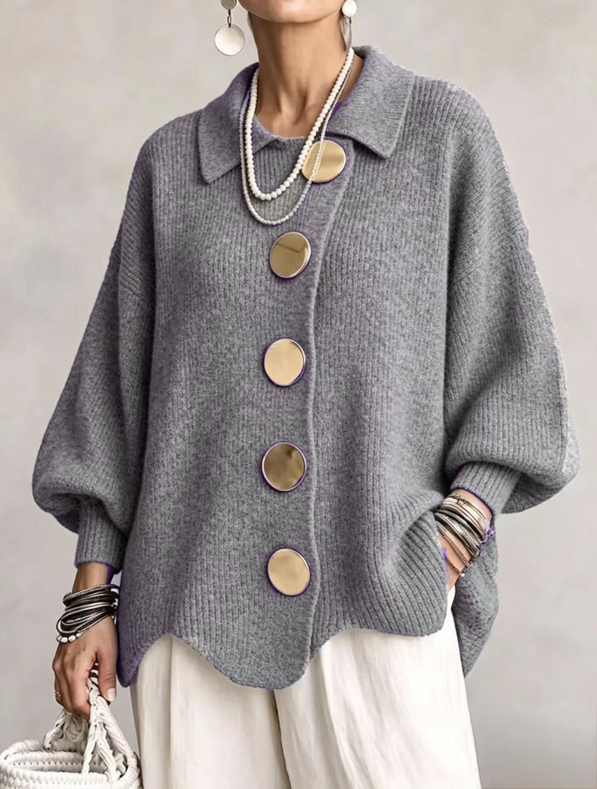 Cardigan oversize Victoire - Maison Flavigny