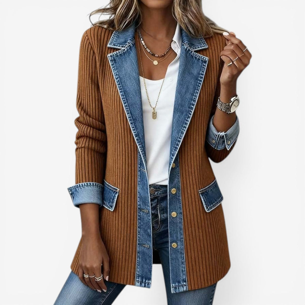 Veste en denim Emilia - Maison Flavigny