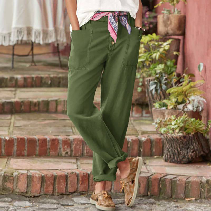 Pantalon décontracté coupe décontractée Aria - Maison Flavigny