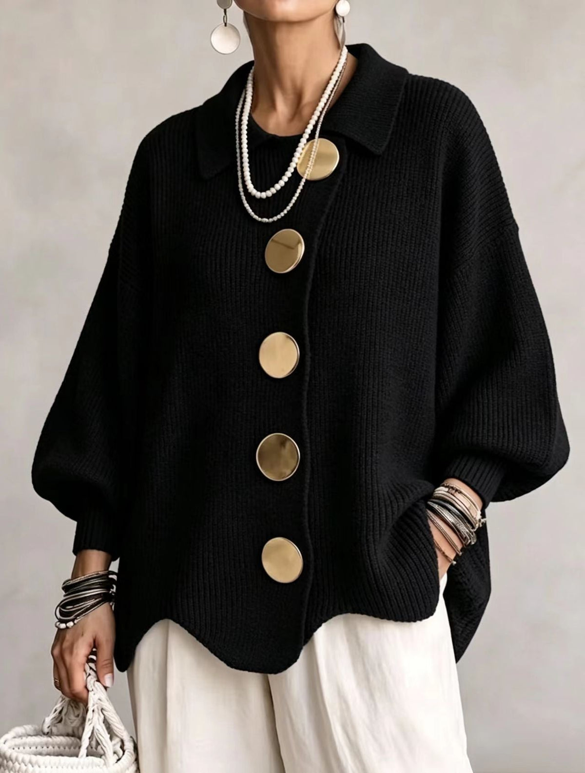 Cardigan oversize Victoire - Maison Flavigny