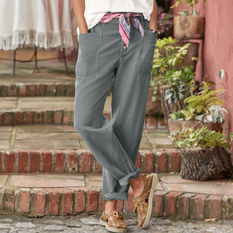 Pantalon décontracté coupe décontractée Aria - Maison Flavigny
