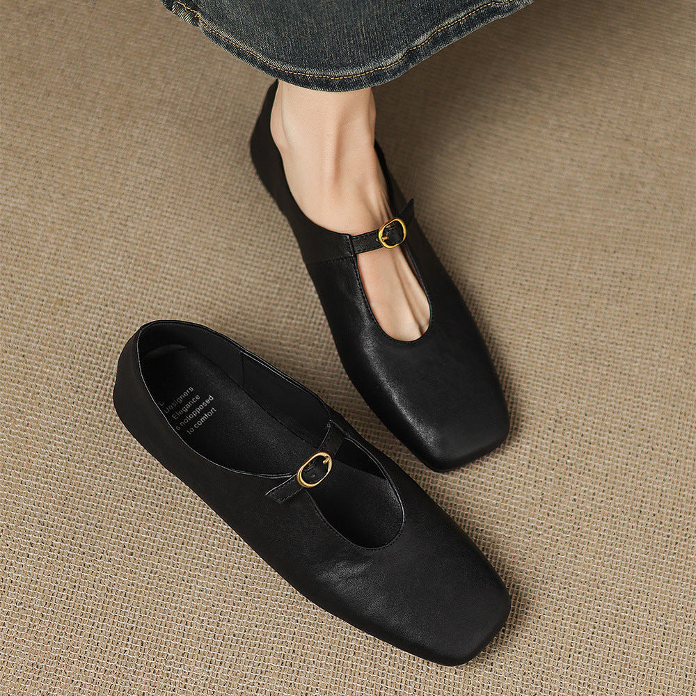 Babies en cuir Elspeth - Maison Flavigny