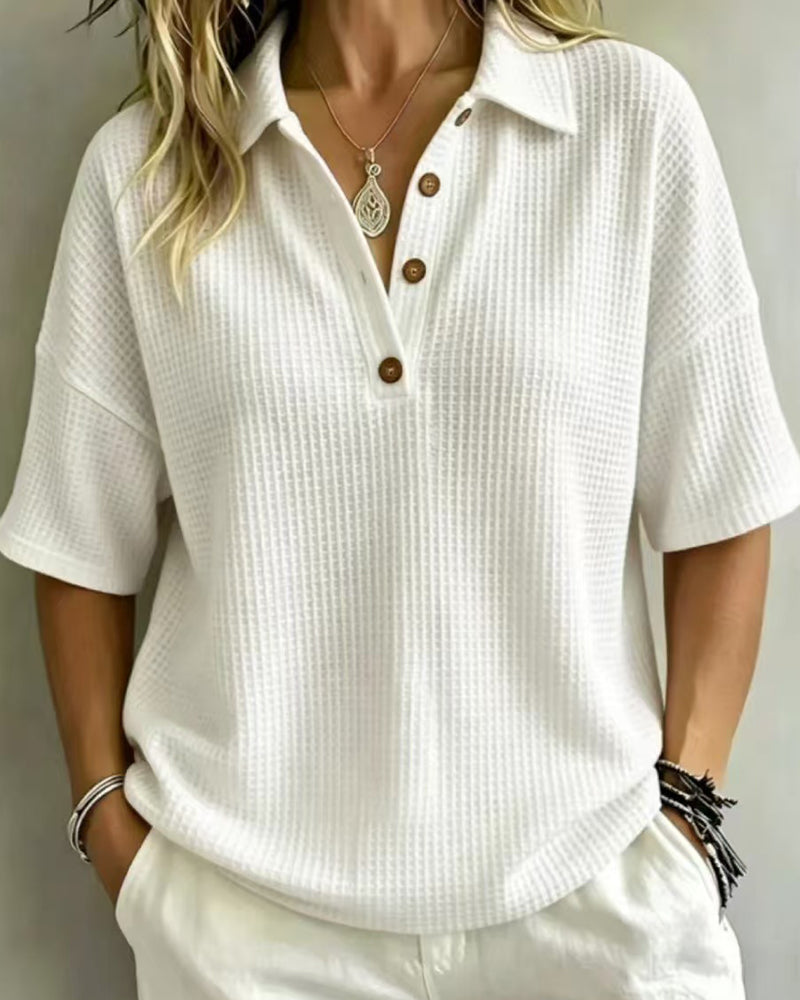 Polo en nid d'abeille Maddison - Maison Flavigny