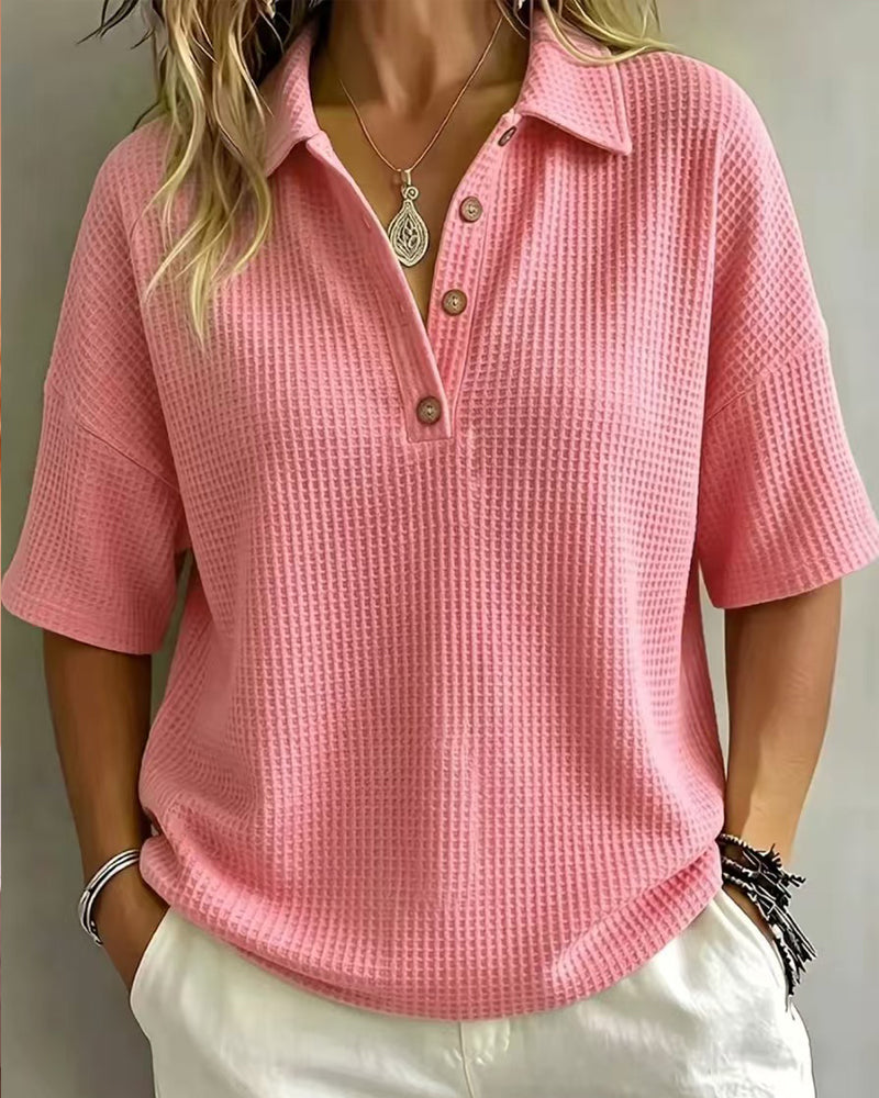 Polo en nid d'abeille Maddison - Maison Flavigny