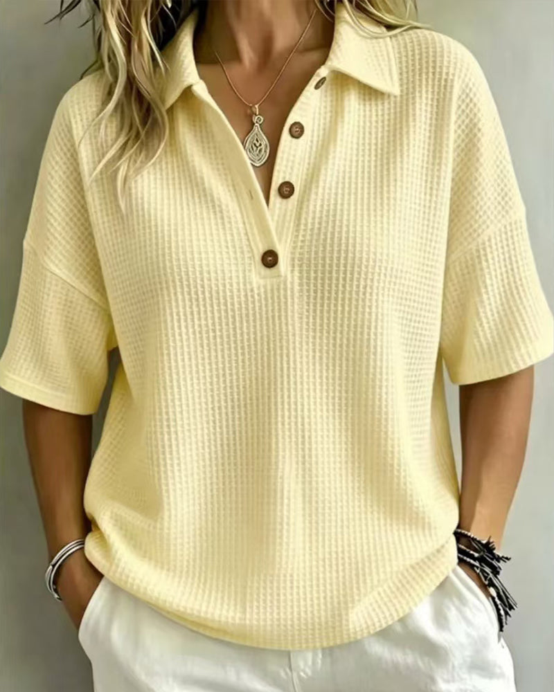 Polo en nid d'abeille Maddison - Maison Flavigny
