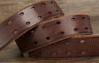 Ceinture à double ardillon en cuir - Maison Flavigny