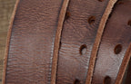 Ceinture à double ardillon en cuir - Maison Flavigny