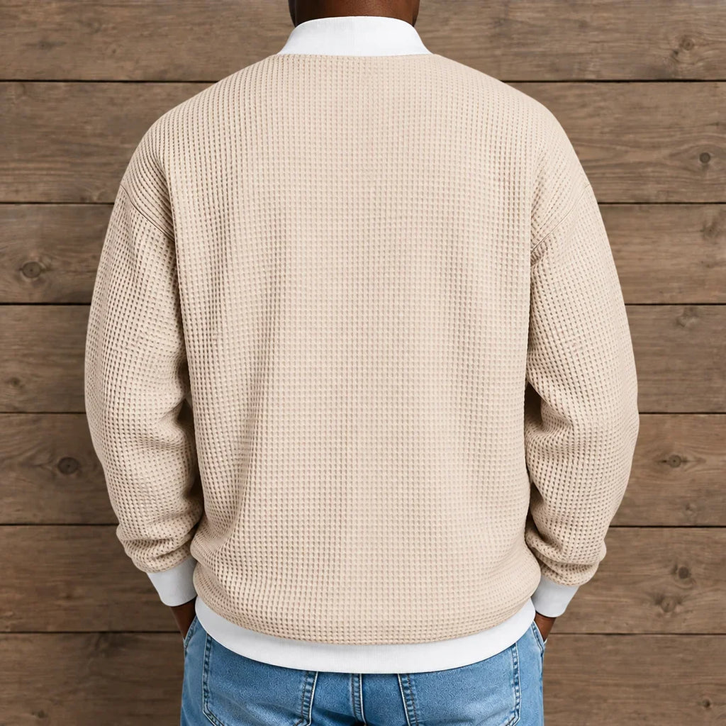 Pull à col zippé Structured - Maison Flavigny