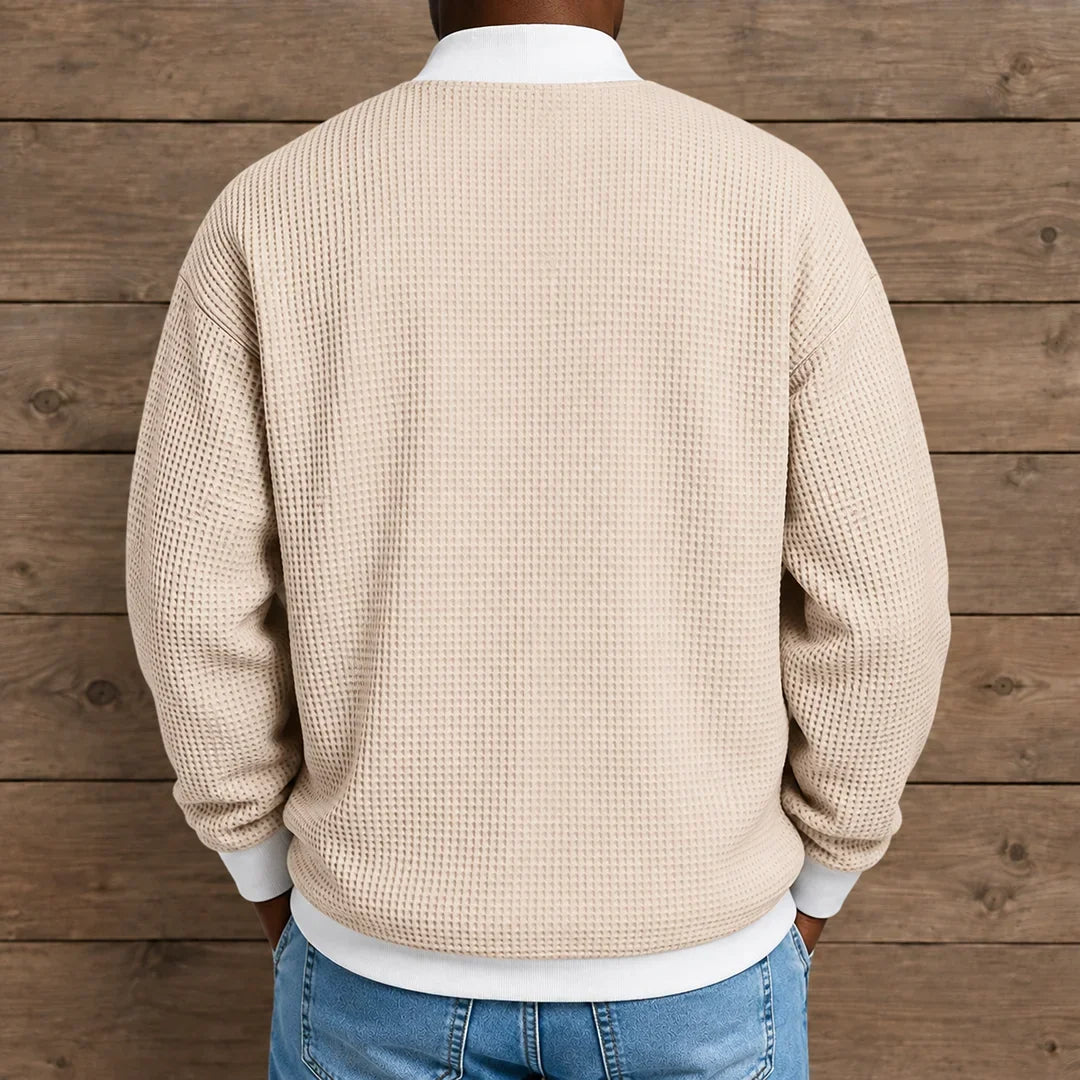Pull à col zippé Structured - Maison Flavigny