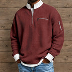 Pull à col zippé Structured - Maison Flavigny