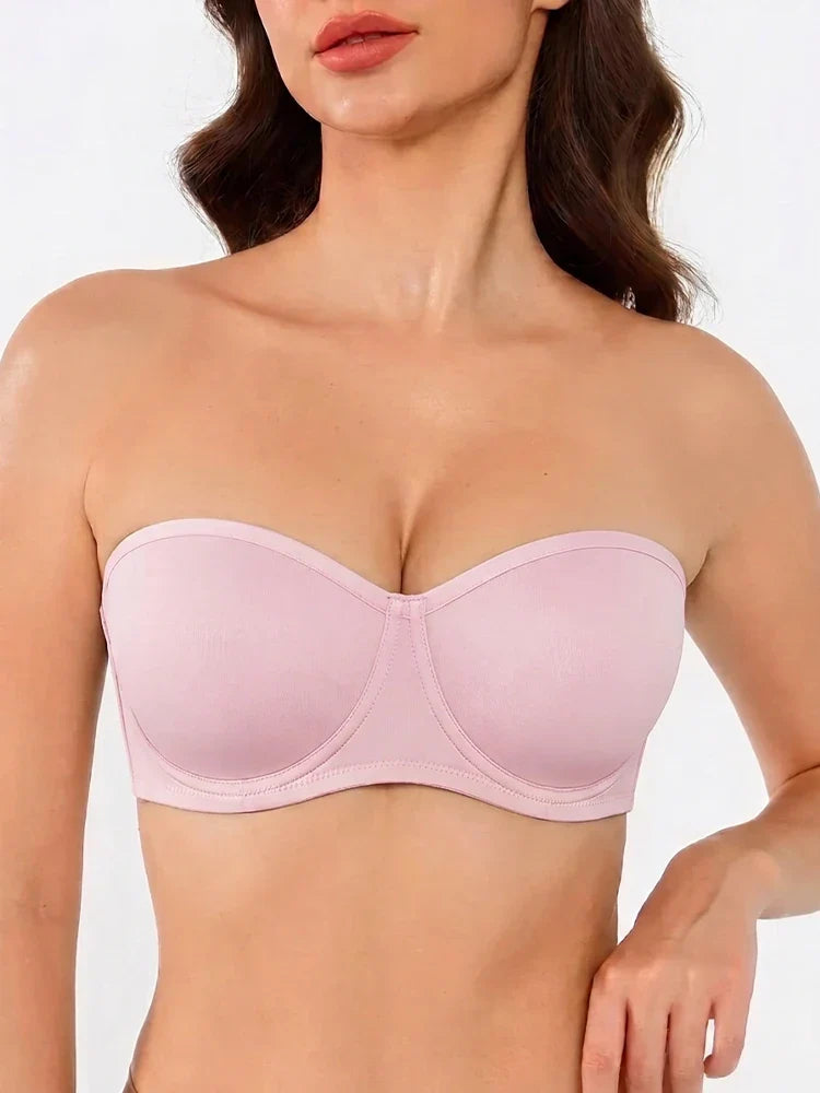 Soutien-gorge balconnet bandeau à armatures en tulle transparent