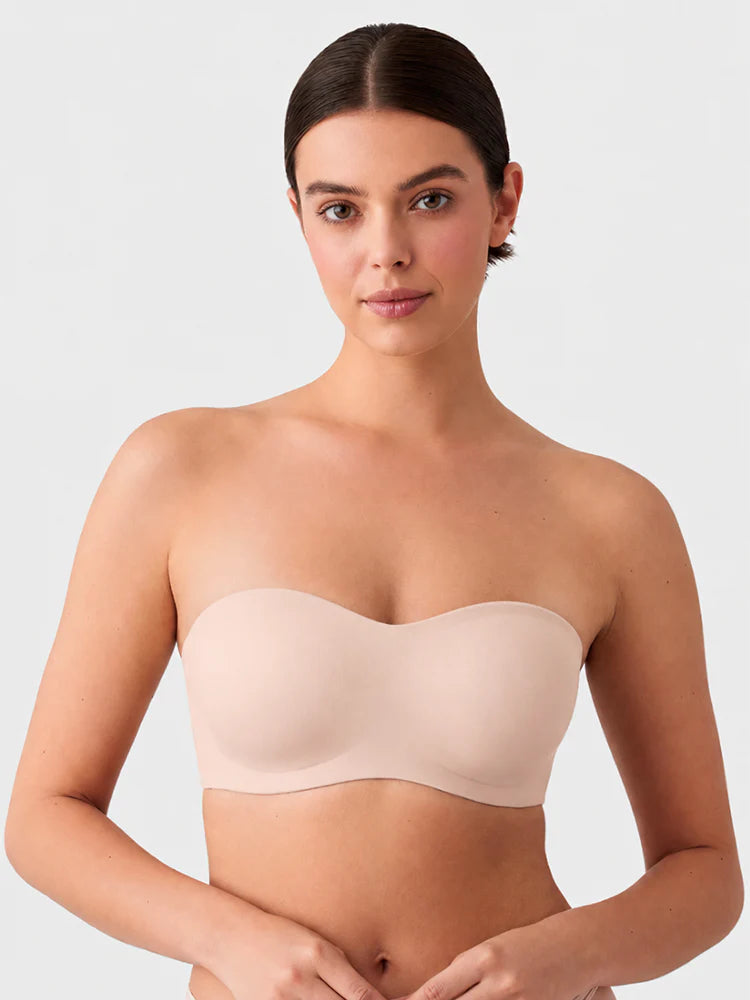 Soutien-gorge push-up bandeau sans coutures ni armatures effet jelly