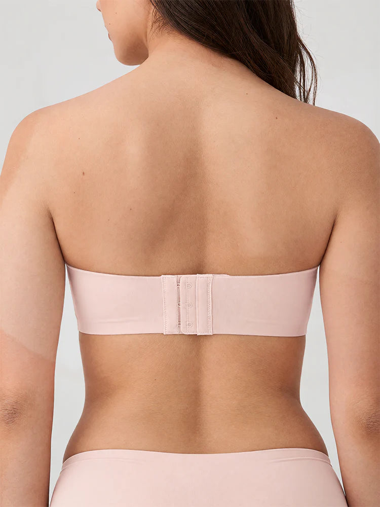 Soutien-gorge push-up bandeau sans coutures ni armatures effet jelly