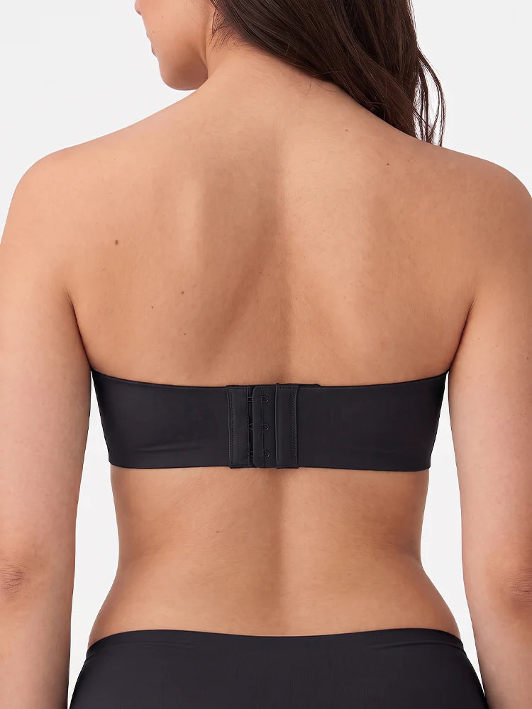 Soutien-gorge push-up bandeau sans coutures ni armatures effet jelly