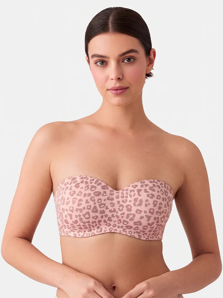 Soutien-gorge push-up bandeau sans coutures ni armatures effet jelly