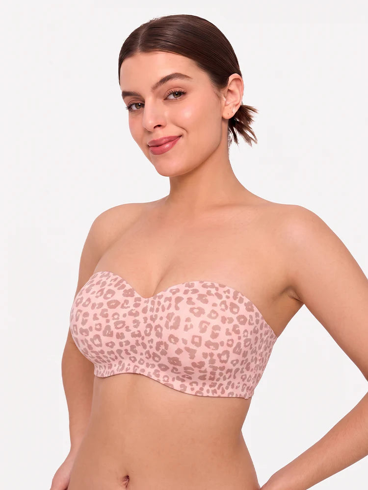 Soutien-gorge push-up bandeau sans coutures ni armatures effet jelly