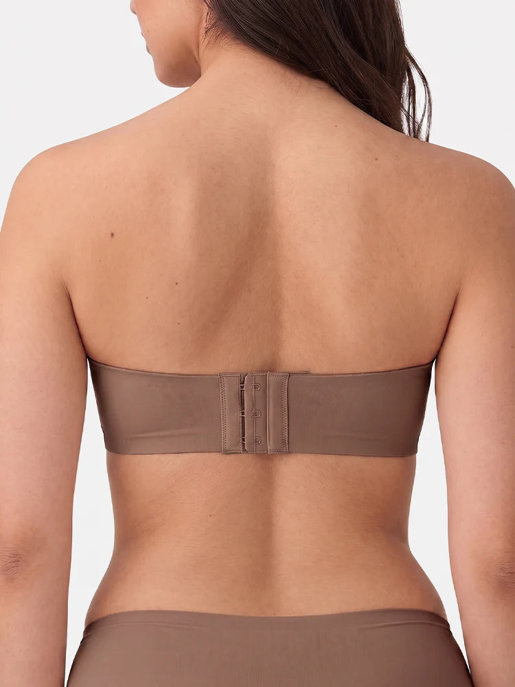 Soutien-gorge push-up bandeau sans coutures ni armatures effet jelly