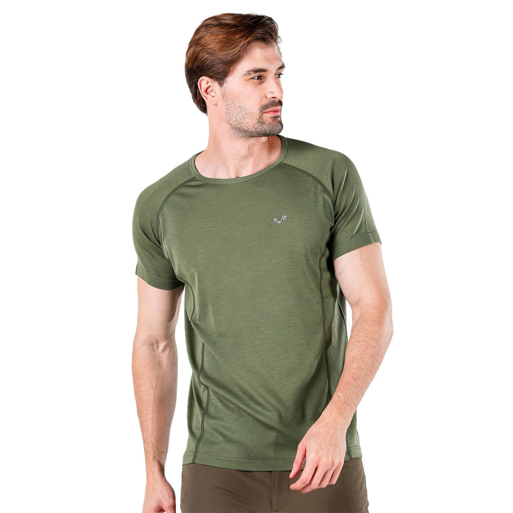 T-shirt à manches courtes en laine mérinos Berg - Maison Flavigny