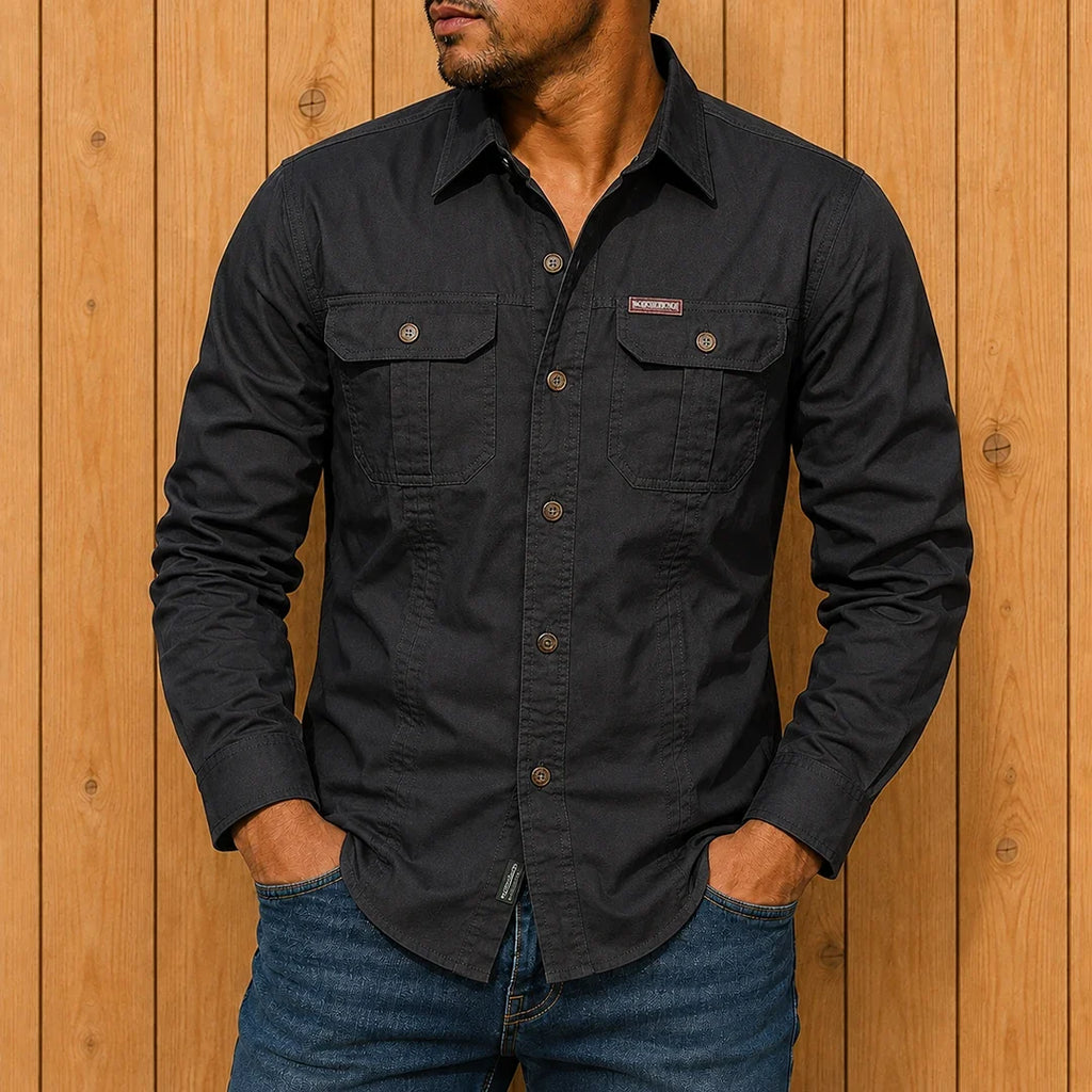 Chemise utilitaire boutonnée - Maison Flavigny