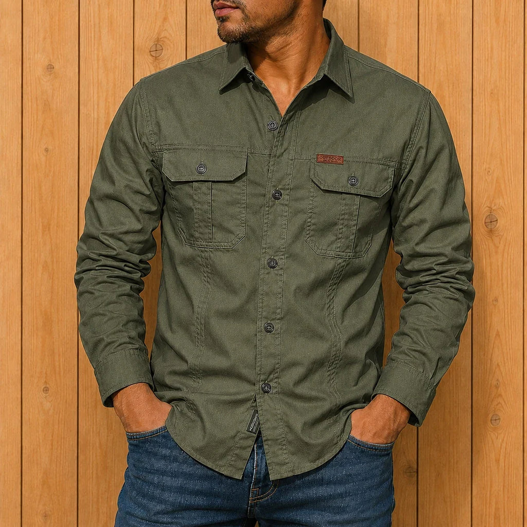 Chemise utilitaire boutonnée - Maison Flavigny