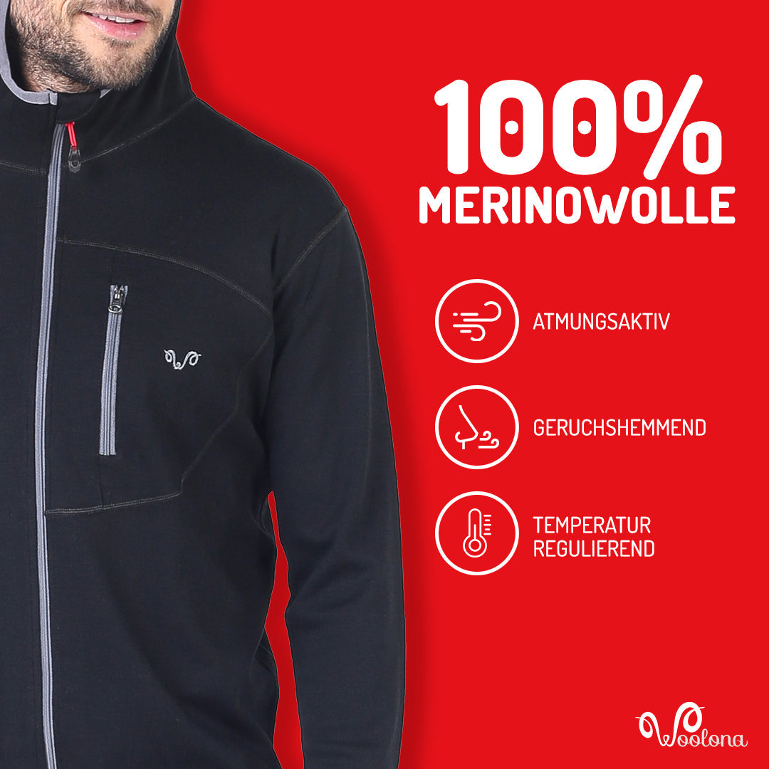 Sweat à capuche en laine mérinos Maestro - Maison Flavigny
