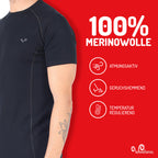 T-shirt à manches courtes en laine mérinos Berg - Maison Flavigny
