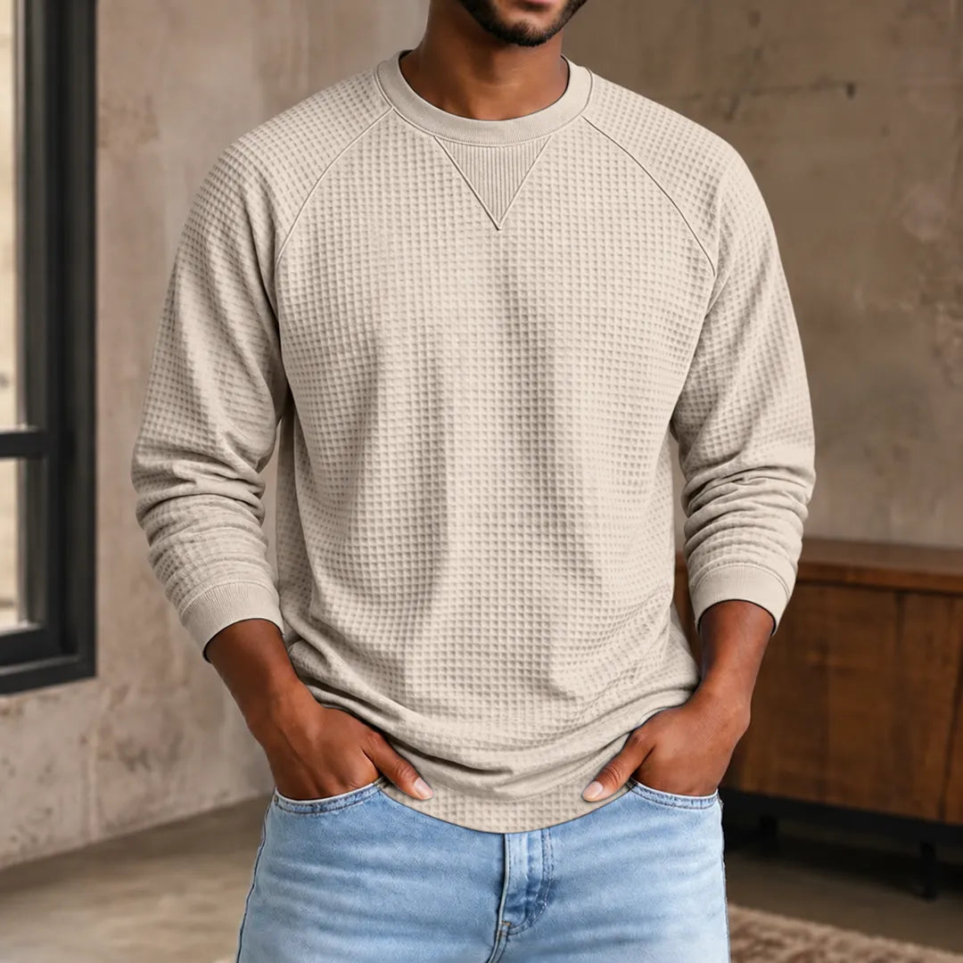 Sweat-shirt en nid d'abeille en maille - Maison Flavigny