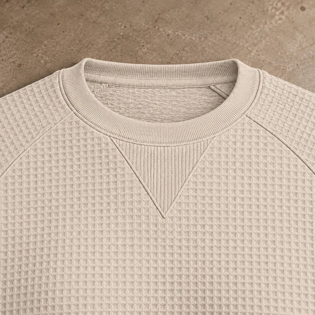 Sweat-shirt en nid d'abeille en maille - Maison Flavigny