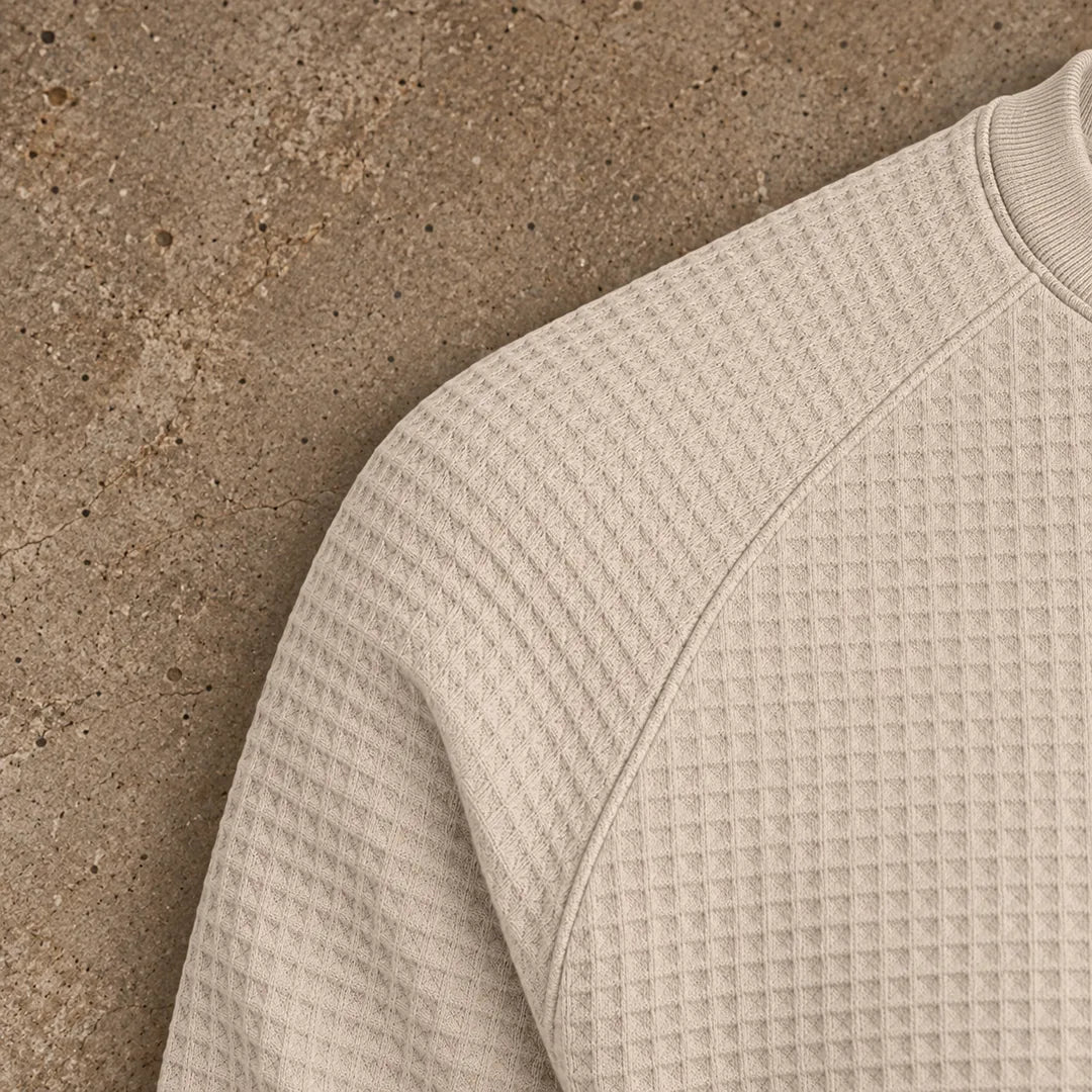 Sweat-shirt en nid d'abeille en maille - Maison Flavigny
