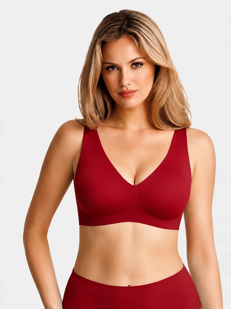 Soutien-gorge gel sans coutures ni armatures – Push-up col V plongeant