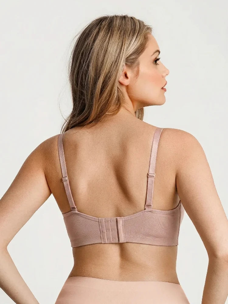 Soutien-gorge push-up sans armatures à laçage ajustable
