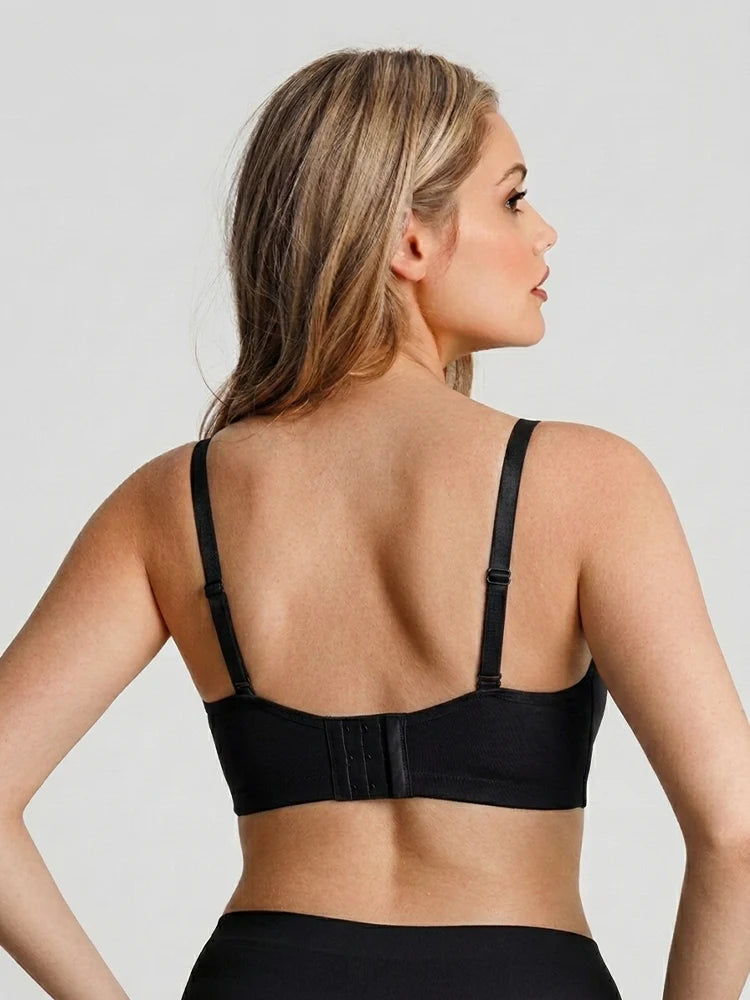 Soutien-gorge push-up sans armatures à laçage ajustable