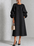 Robe midi fleurie boutonnée - Maison Flavigny
