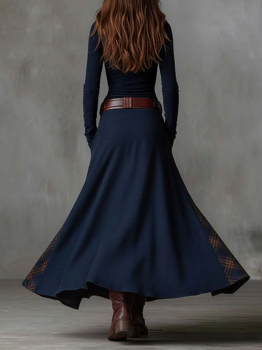 Robe en daim Elisa - Maison Flavigny