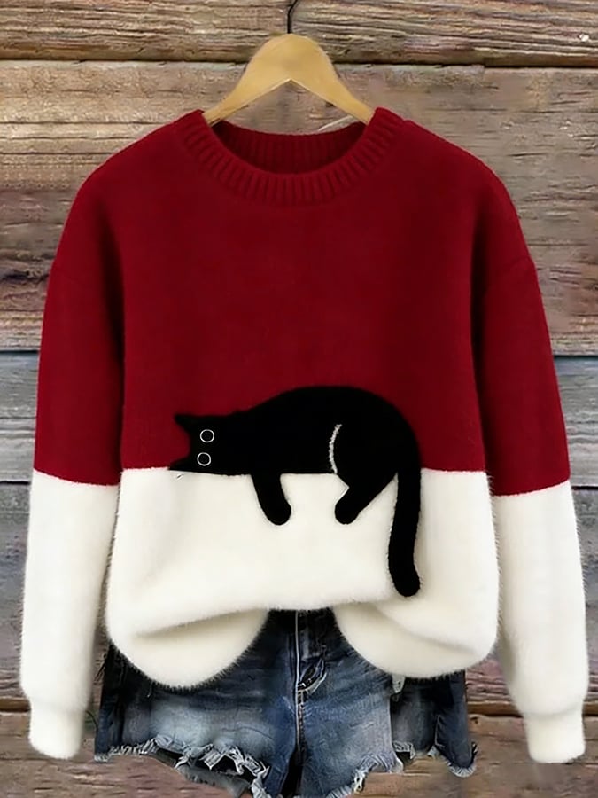 Pull oversize imprimé Aileen - Maison Flavigny