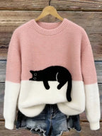 Pull oversize imprimé Aileen - Maison Flavigny