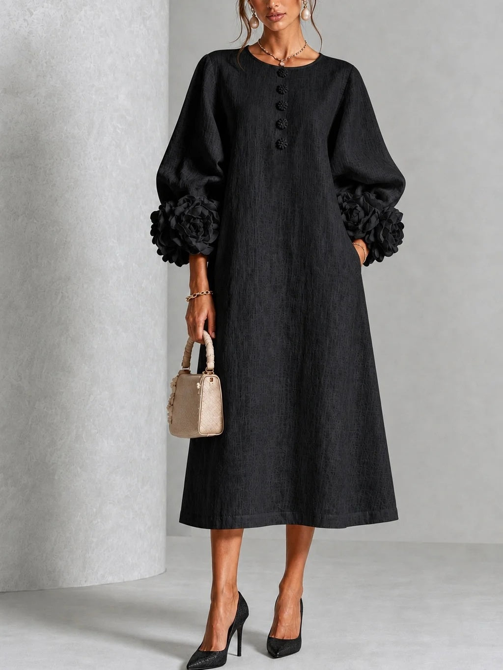 Robe midi fleurie Ivy - Maison Flavigny