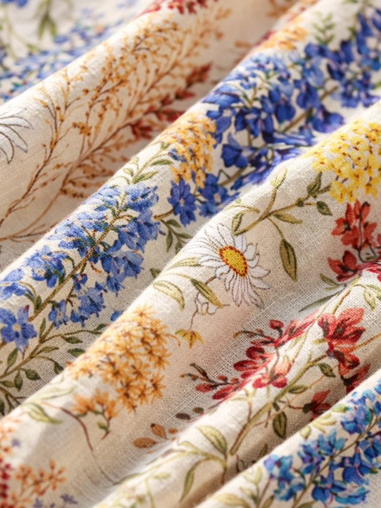 Robe d'été caraco fleurie bohème, coupe trapèze