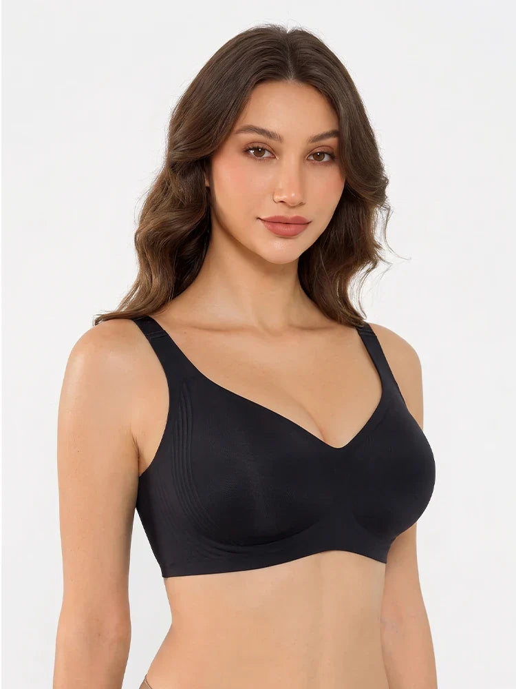 Soutien-gorge grande taille sans coutures ni armatures, couvrance intégrale