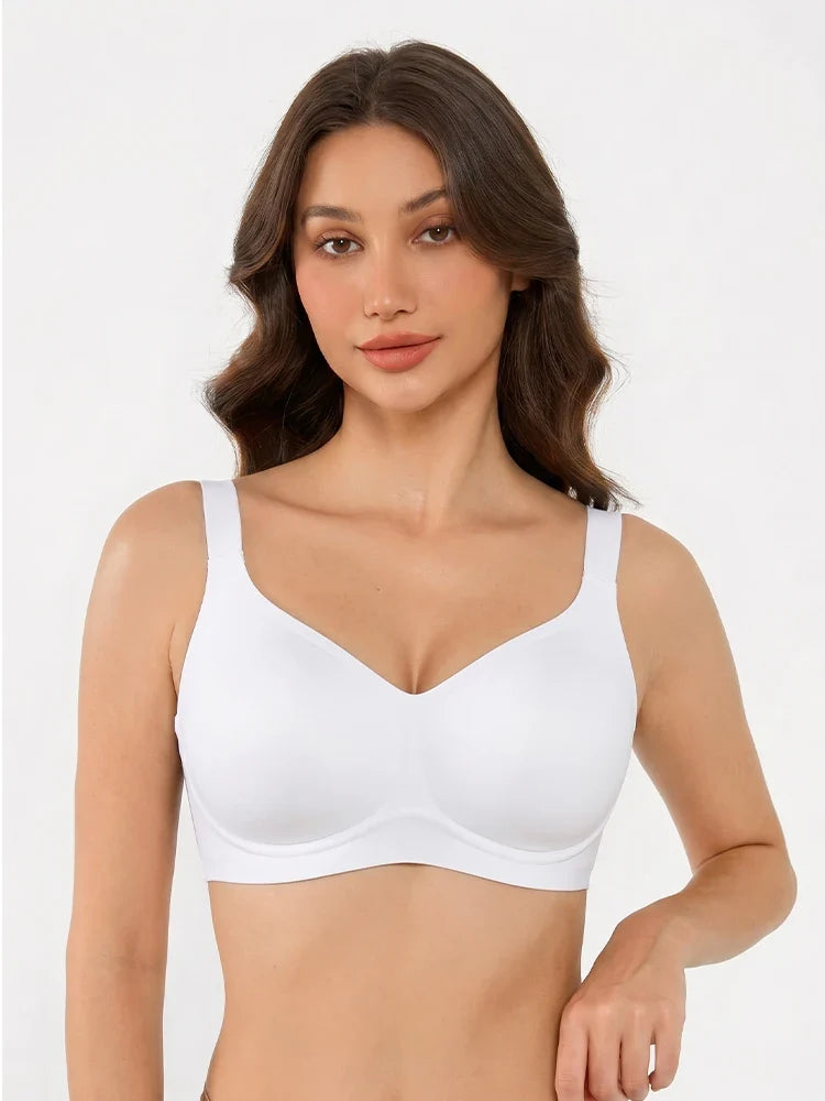 Soutien-gorge grande taille sans coutures ni armatures, couvrance intégrale