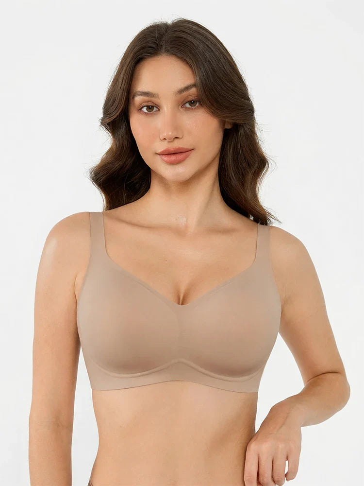 Soutien-gorge grande taille sans coutures ni armatures, couvrance intégrale