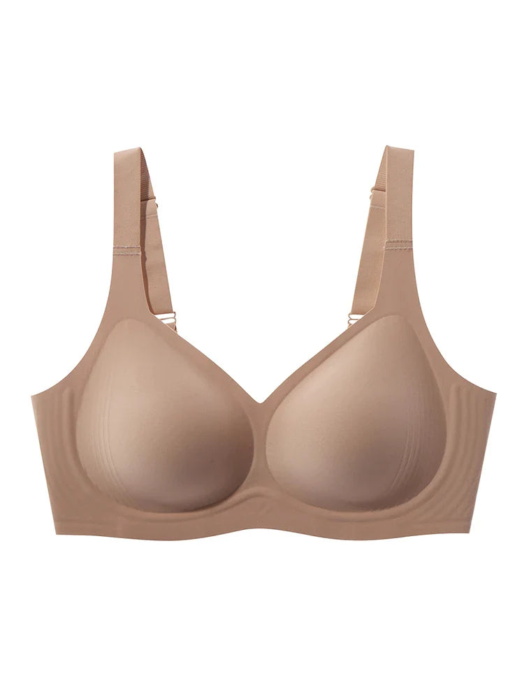 Soutien-gorge grande taille sans coutures ni armatures, couvrance intégrale
